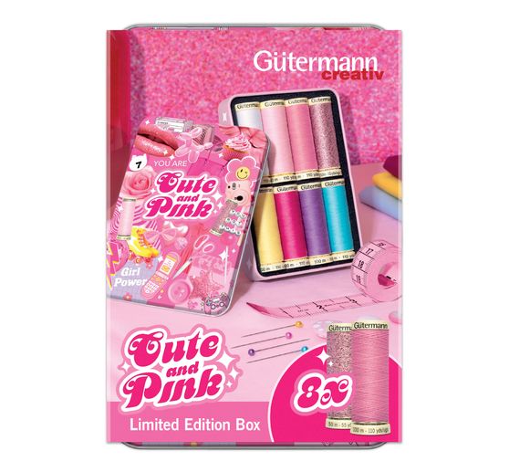 Box Cute and Pink Gütermann, 8 bobines