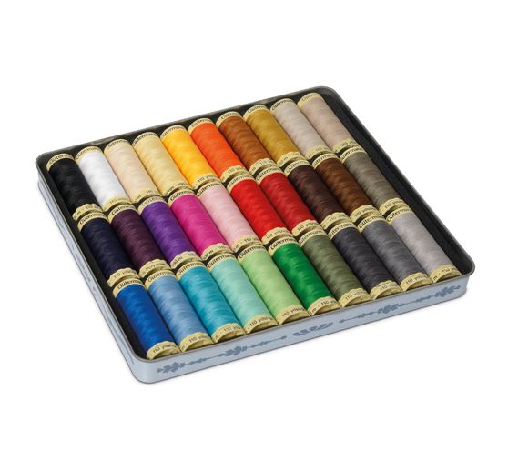 Gütermann Nostalgia-Box all-purpose sewing thread set, 30 spools