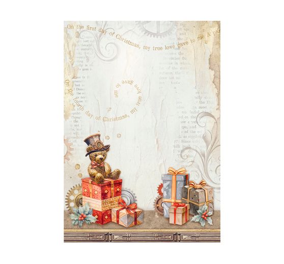 Soie de paille à motifs Backgrounds "Gear up for Christmas"