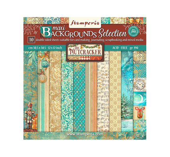 Bloc de papier scrapbooking « The Nutcracker Backgrounds »