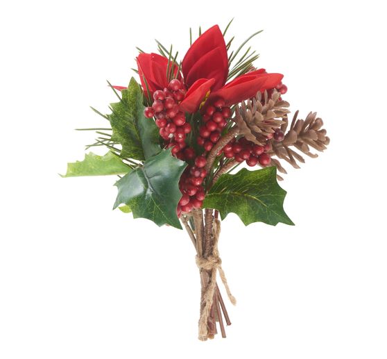 Arrangement floral de Noël avec sapin