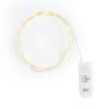 Guirlande lumineuse micro-LED avec minuterie, fil dor&eacute;, 20 LED