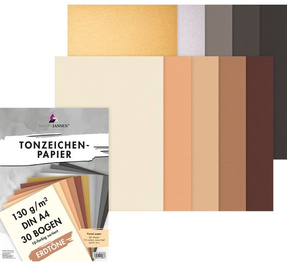 Assortiment de papier teinté « Tons terre »