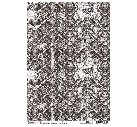 Motiv-Strohseide "Paris Je t'aime - Damask"