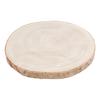 Wooden decorative panel with bark, on feet, natural
