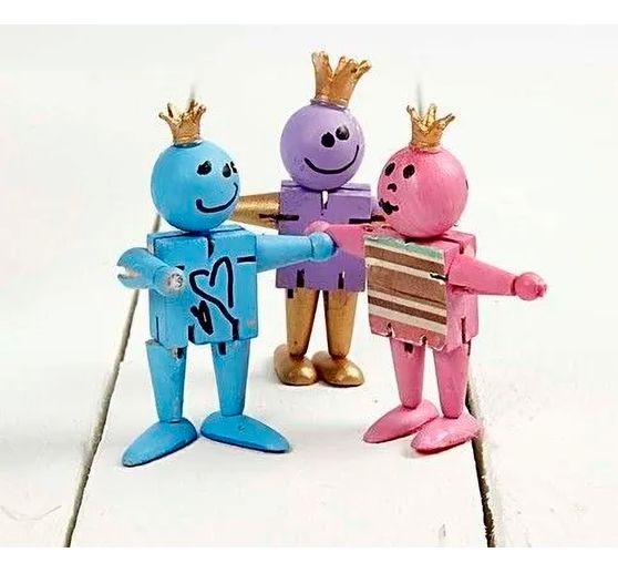 Figurines articulées, H 8 cm