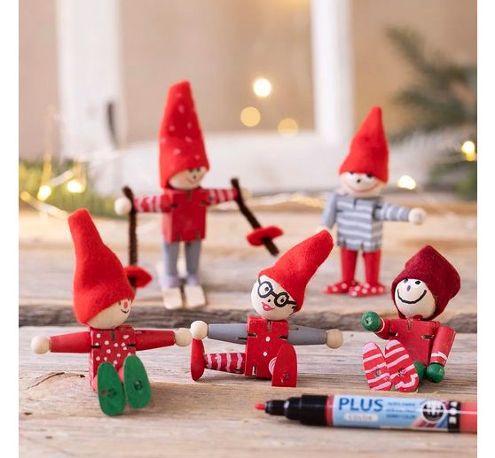 Figurines articulées, H 8 cm