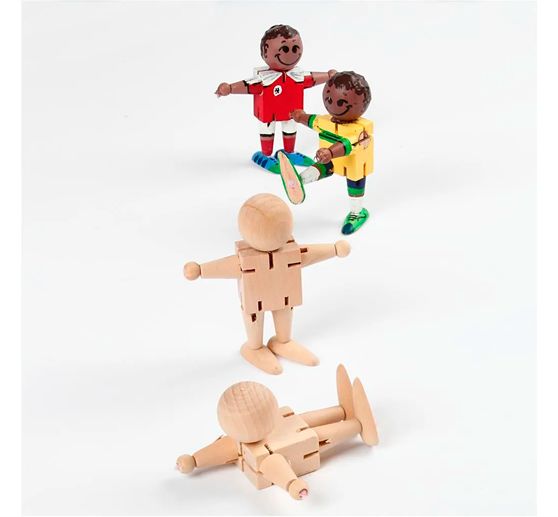 Figurines articulées, H 8 cm