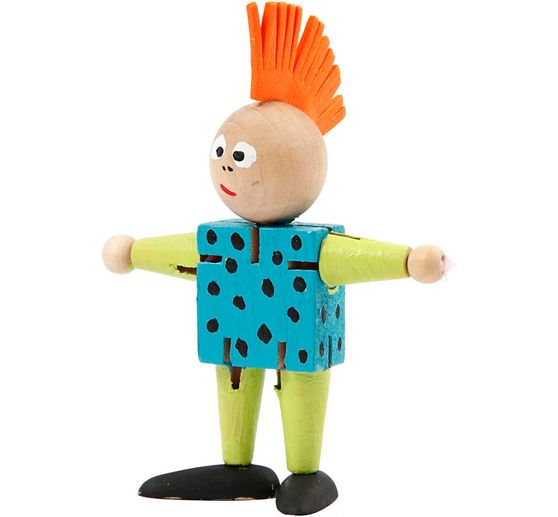 Figurines articulées, H 8 cm