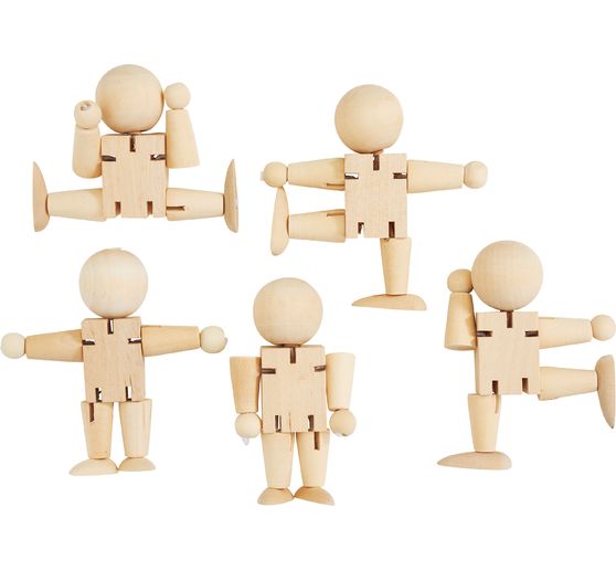 Figurines articulées, H 8 cm
