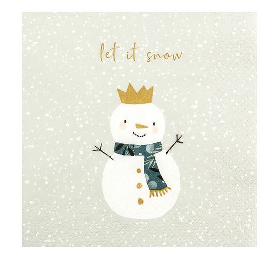 Serviette "Snowman King"