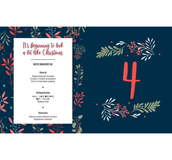 Livre « Mein Adventskalender-Buch - Stickzauber »