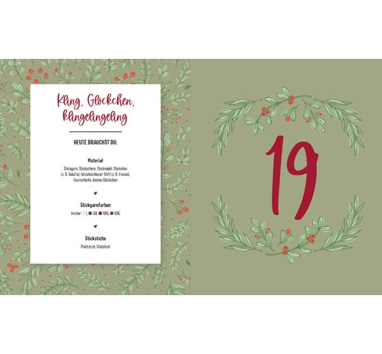 Livre « Mein Adventskalender-Buch - Stickzauber »