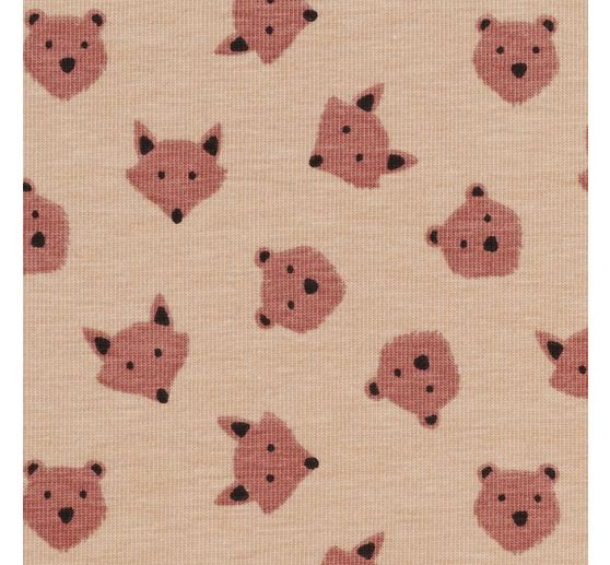 Jersey-Stoff "Fuchs und Bär"