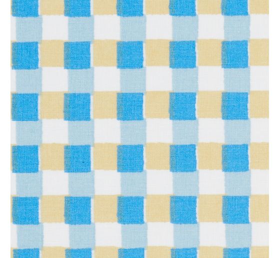 Tissu coton "Bleu carreau" enduit acrylique