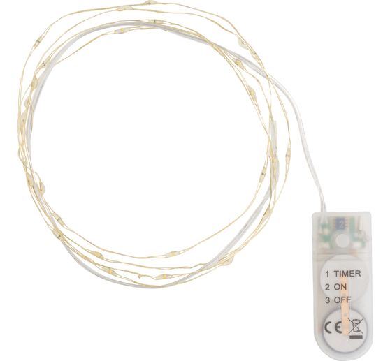 Guirlande lumineuse micro -LED avec minuterie 6/18 heures, 30 LED, L 1,95 m