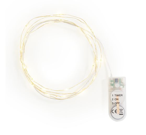 Guirlande lumineuse micro -LED avec minuterie 6/18 heures, 30 LED, L 1,95 m