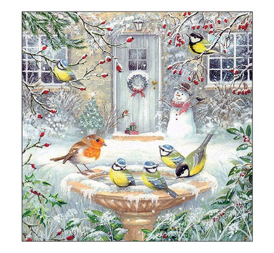 Serviette "Winterszene"