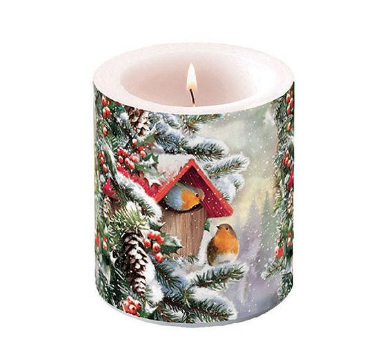 Napkin "Robin winter house"