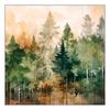 Napkins "Fir forest watercolor"