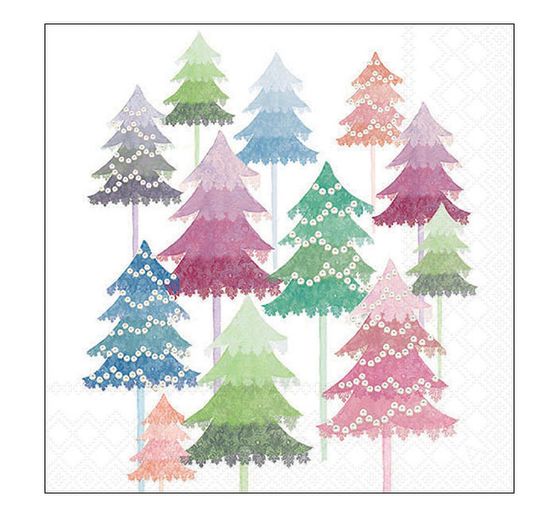 Serviette « Watercolor Trees »