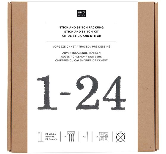 Kit Stick & Stitch Rico Design « Chiffres de l'Avent »