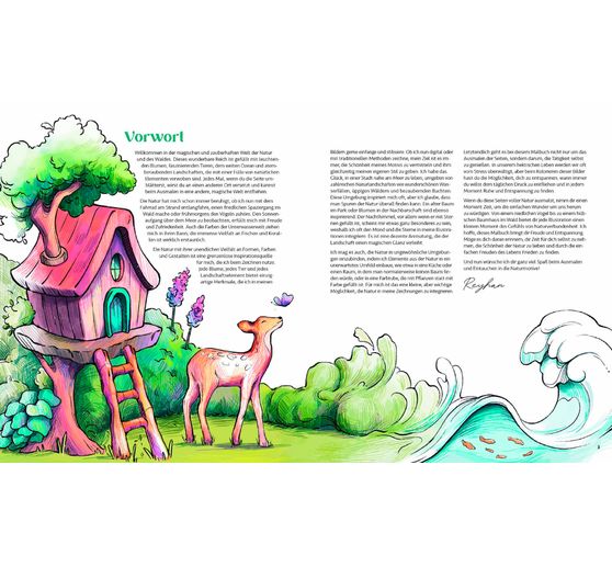 Livre « Meine Ausmalwelt: Wald und Natur »