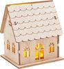 Kit de construction en bois VBS &laquo; Maison &raquo;, &eacute;clairage LED inclus