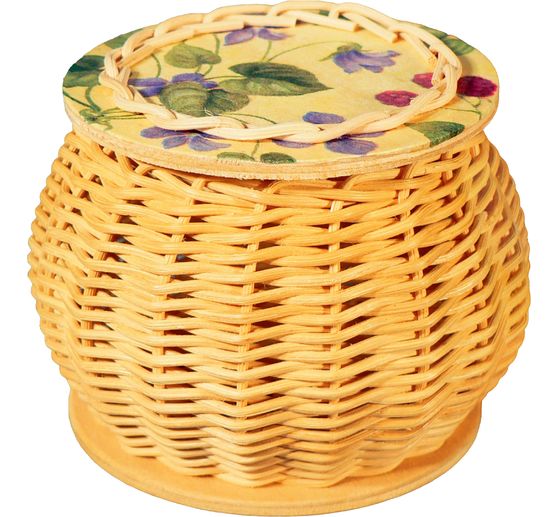 VBS Craft kit Rattan cane "Basket with lid"