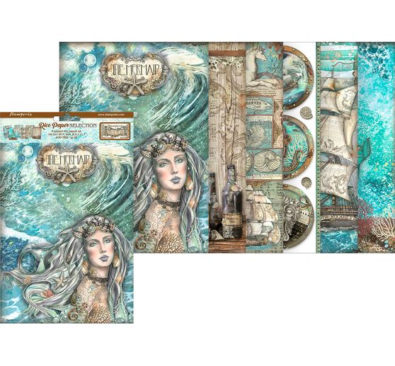 Motiv-Strohseiden Sortiment "Songs of the Sea"