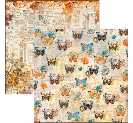 Papier de scrapbooking "Esprit de Voyage"