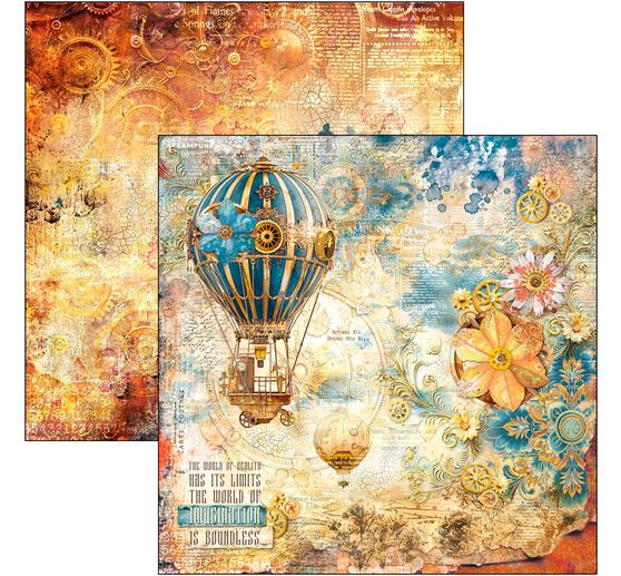 Papier de scrapbooking "Esprit de Voyage"