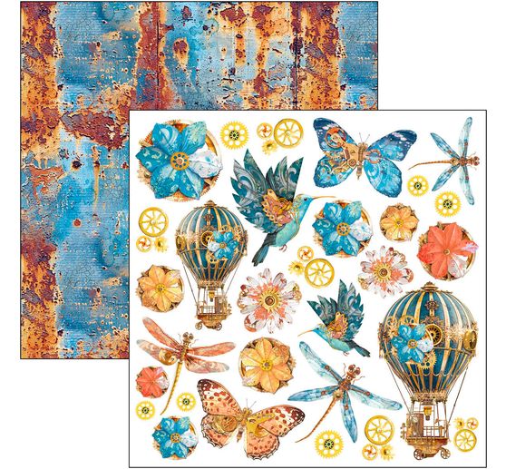 Papier de scrapbooking "Esprit de Voyage"