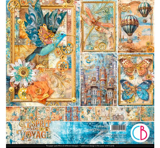 Papier de scrapbooking "Esprit de Voyage"