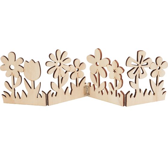 Silhouette en bois VBS &laquo; Fleurs &raquo;