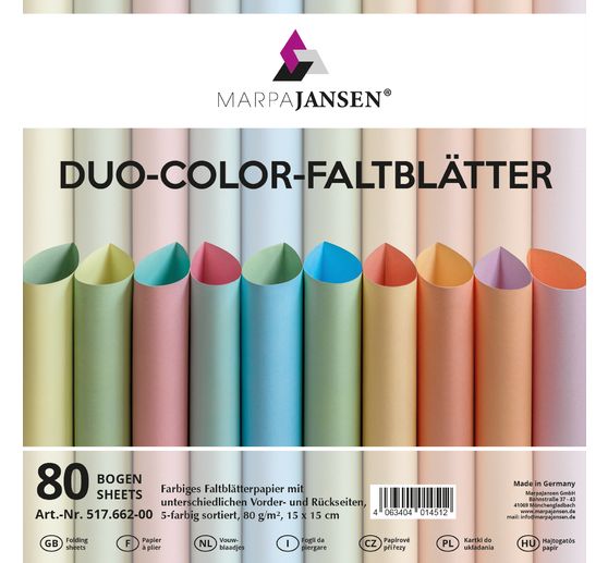 Folding sheets "Duo-Color", pastel