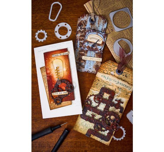 Sizzix Thinlits gabarit d'estampe "Vault Industrial by Tim Holtz"