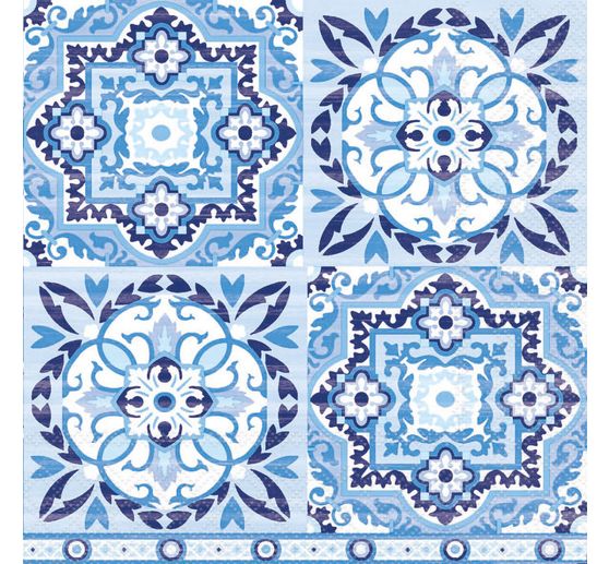 Serviette "Tiles blue"