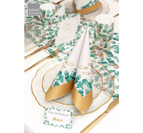 Serviette « Poissons / Eucalyptus »