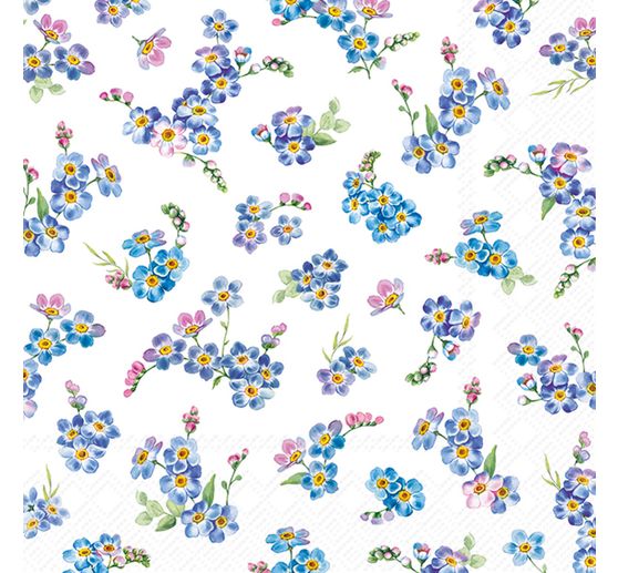 Serviette "Blaue Blumen"