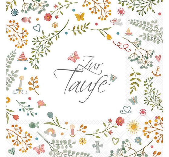 Serviette « Zur Taufe »