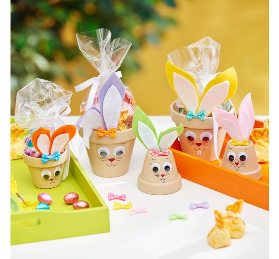 Kit créatif VBS « Lapins en pot en terre cuite »