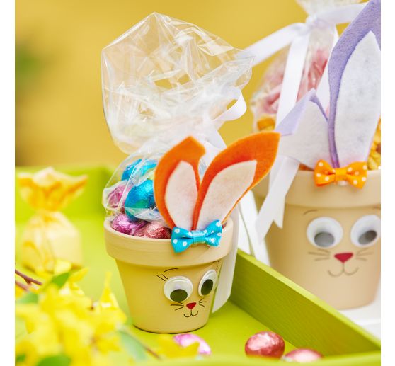 Kit créatif VBS « Lapins en pot en terre cuite »
