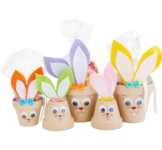 Kit créatif VBS « Lapins en pot en terre cuite »