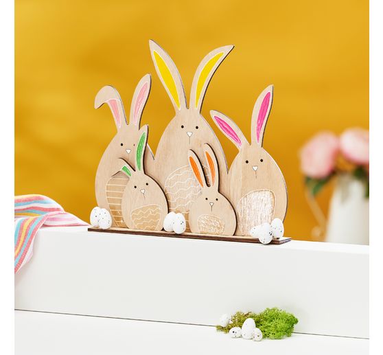 VBS Holz-Steckmotiv "Hasenfamilie"