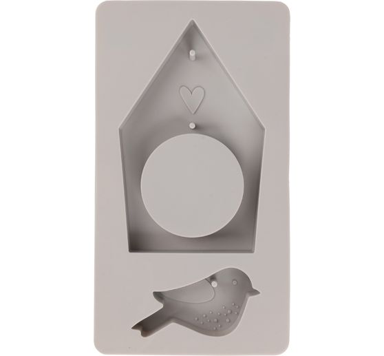 Moule en silicone « Nichoir & oiseau »