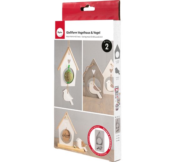 Moule en silicone « Nichoir & oiseau »