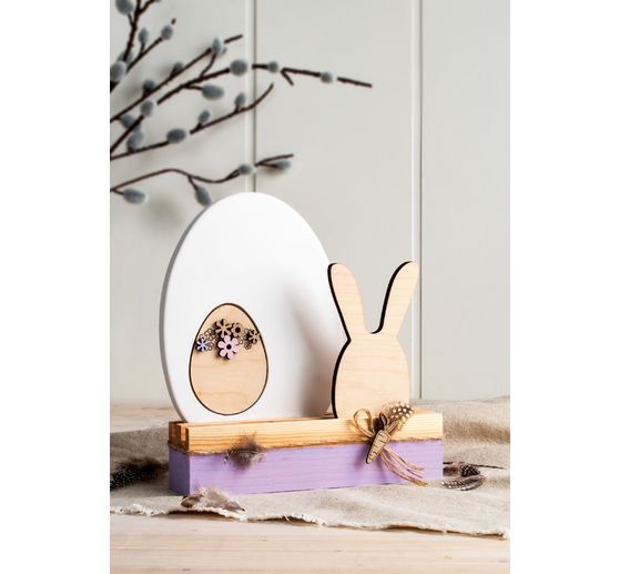Pièces à disperser en bois « Assortiment d'œufs de Pâques »