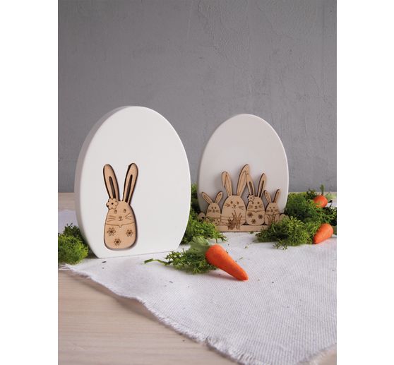 Pièces à disperser en bois « Assortiment d'œufs de Pâques »