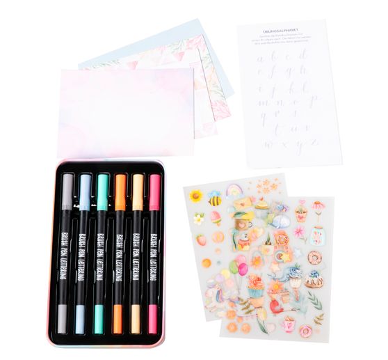 Boîte design Brush Pen Lettering « Sweet Pastel »